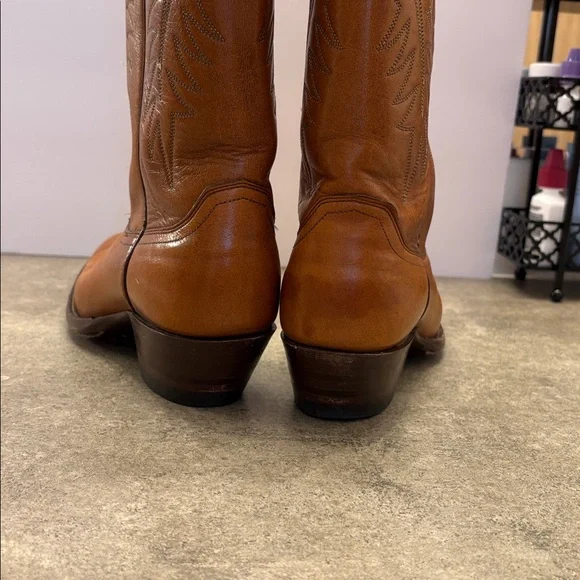 Justin Brown Leather Cowgirl Boots style #4182 - Picture 4 of 5